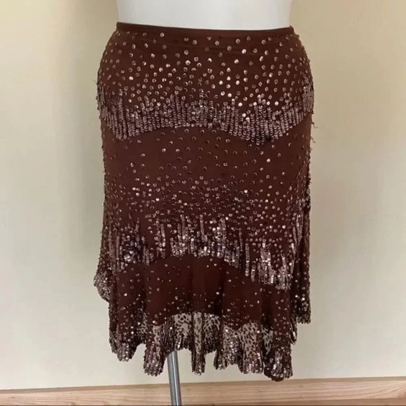 Spiegel brown sequin skirt - Picture 1 of 5